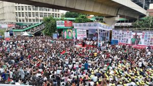শাহবাগে জাতীয়তাবাদী ছাত্রদলের সমাবেশ